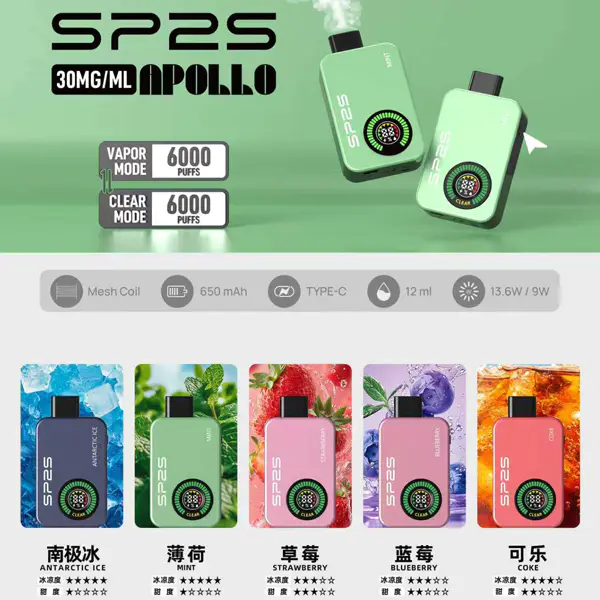sp2新款 12000口一次性電子菸 sp2新款 12000口一次性電子菸
